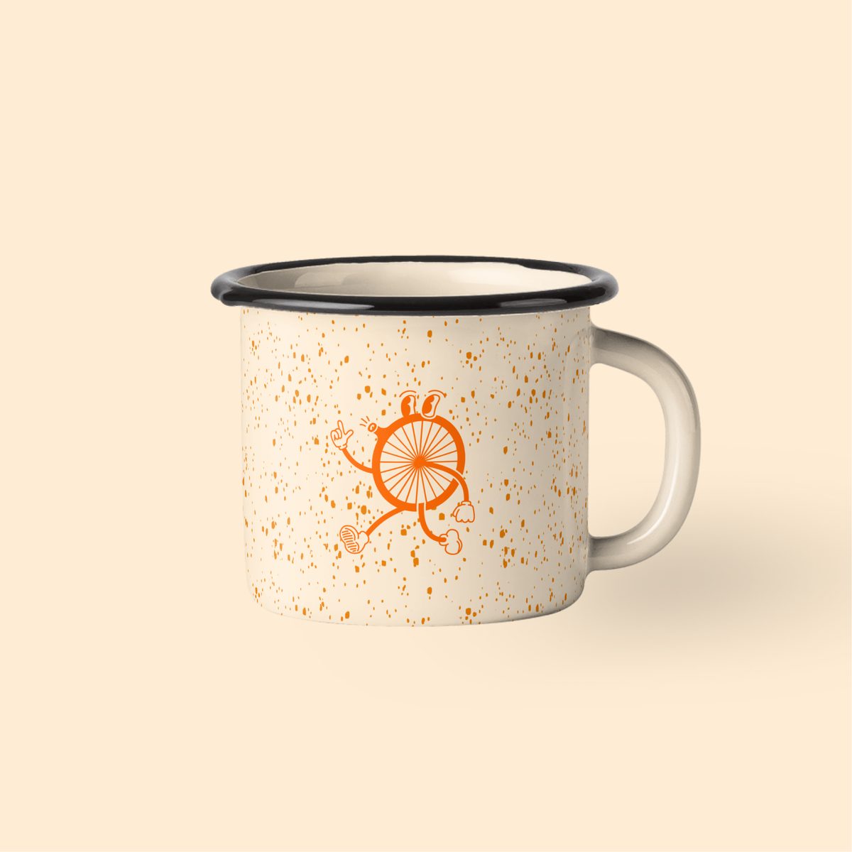 Branded enamel mug mockup