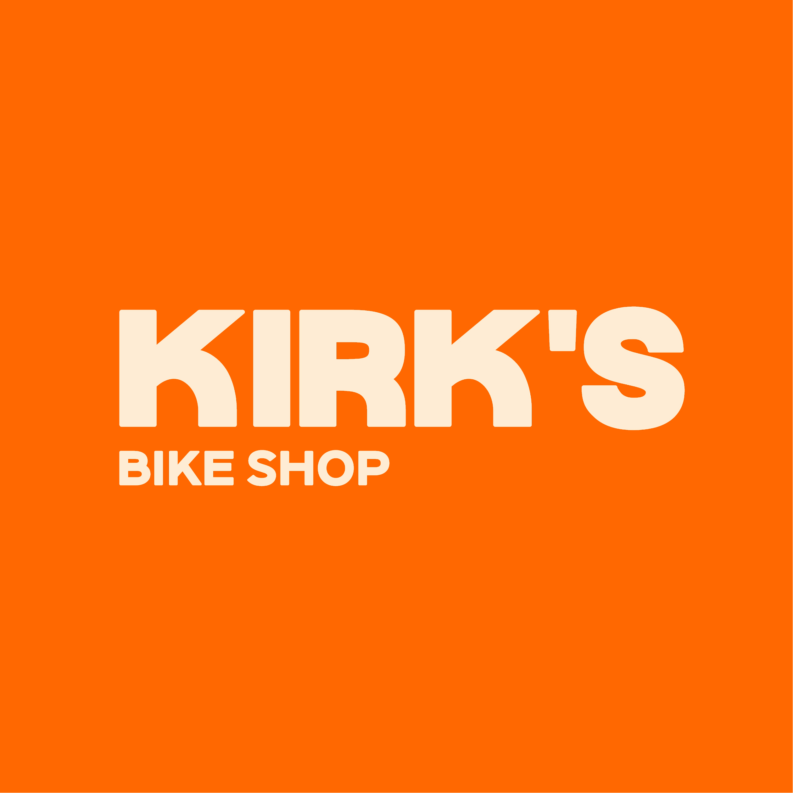 Kirk&rsquo;s Bike Shop wordmark logo