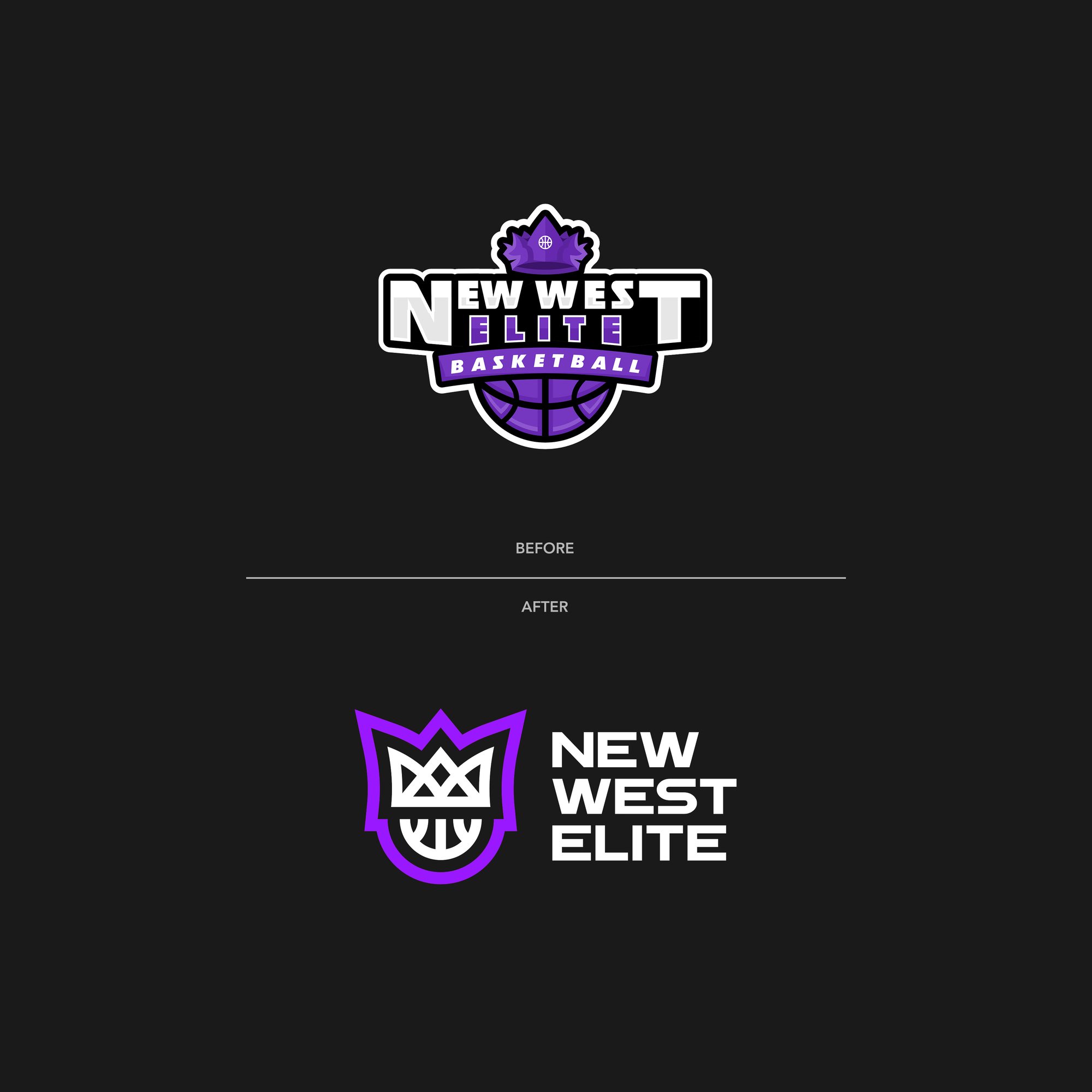 Before and after logo redesign comparison